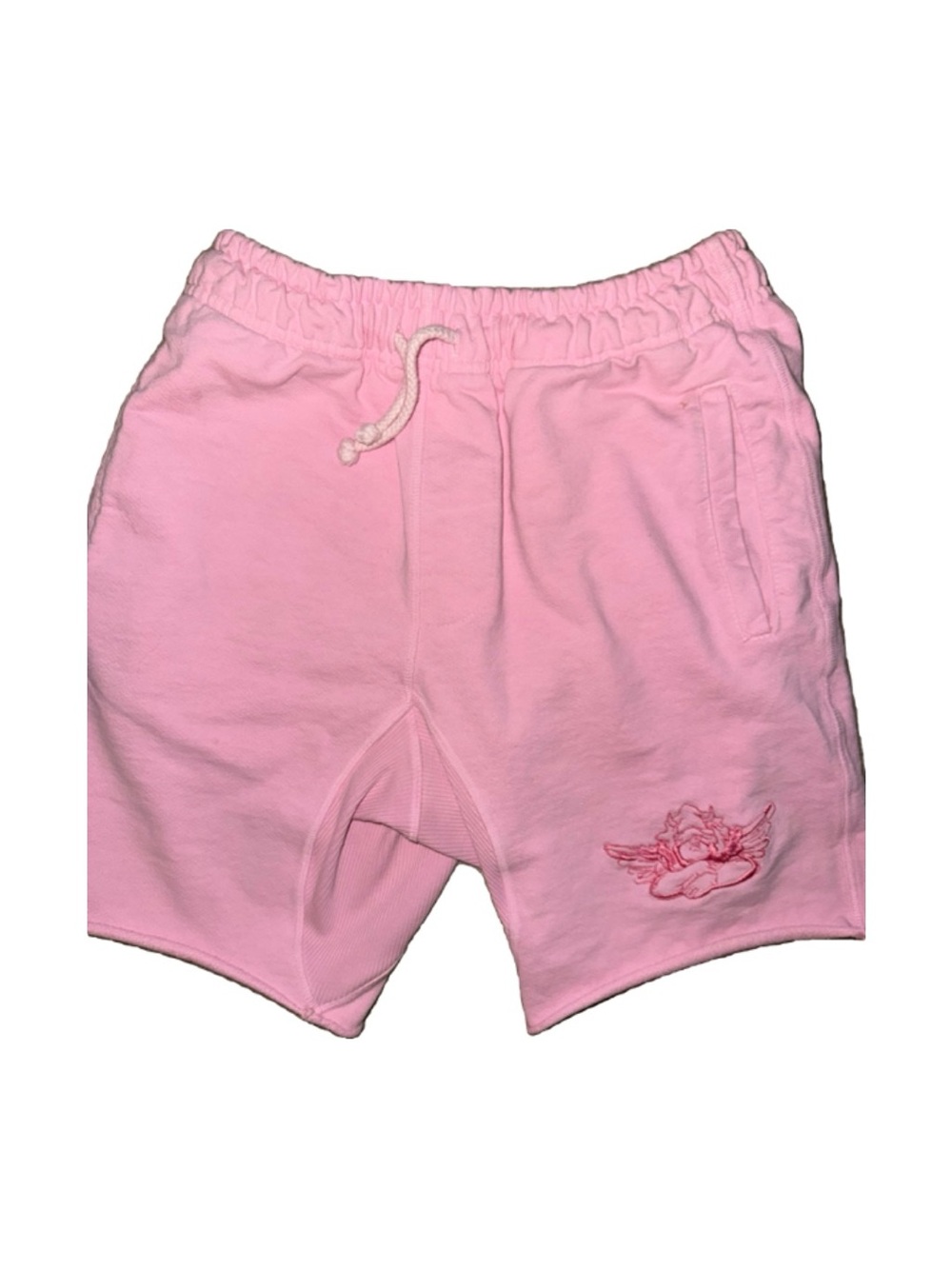 Boys Lie Pink Angel Embroidered Casual Shorts